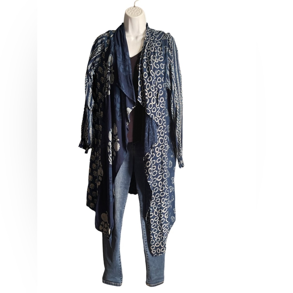 Sacred Threads XXL Blue Boho Hippie Cardigan